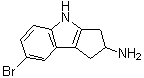 structure of CAS# 1196037-58-7, 7-Bromo-1,2,3,4-tetrahydro-cyclopent[b]indol-2-amine;(7-Bromo-1,2,3,4-tetrahydrocyclopenta[b]indol-2-yl)amine