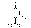 结构式 CAS# 1196048-19-7, 4-氟-1H-吲哚-7-羧酸乙酯