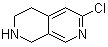 structure of CAS# 1196151-85-5, 6-Chloro-1,2,3,4-tetrahydro-2,7-naphthyridine