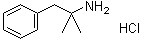 Phentermine hydrochloride molecular structure (CAS 1197-21-3)