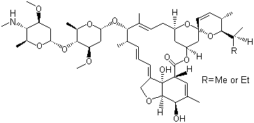 Emamectin molecular structure (CAS 119791-41-2)