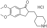 结构式 CAS# 120013-39-0, 5,6-二甲氧基-2-(4-哌啶基甲基)-1-茚酮盐酸盐