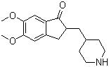 structure of CAS# 120014-30-4, 5,6-Dimethoxy-2-(piperidin-4-yl)methylene-indan-1-one