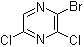 structure of CAS# 1206249-40-2, 2-Bromo-3,5-dichloropyrazine