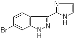 结构式 CAS# 1207174-95-5, 6-溴-3-(1H-咪唑-2-基)-1H-吲唑