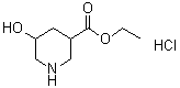 结构式 CAS# 1207194-49-7, 5-羟基-3-哌啶羧酸乙酯盐酸盐