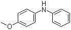 structure of CAS# 1208-86-2, 4-Methoxydiphenylamine;N-Phenyl-p-anisidine; 4-Methoxy-N-phenylbenzenamine