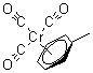 structure of CAS# 12083-24-8, Tricarbonyl(eta6-toluene)chromium;eta6-Toluenechromium tricarbonyl; pi-(Tricarbonylchromium)toluene; pi-Toluenetricarbonylchromium