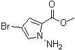 structure of CAS# 1208361-39-0, 1-Amino-4-bromo-1H-pyrrole-2-carboxylic acid methyl ester