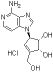 结构式 CAS# 120964-45-6, (1S,2R,5R)-5-(4-氨基-1H-咪唑并[4,5-c]吡啶-1-基)-3-(羟基甲基)-3-环戊烯-1,2-二醇盐酸盐