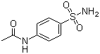 结构式 CAS# 121-61-9, 对乙酰胺基苯磺酰胺; N-[4-(氨磺酰基)苯基]乙酰胺