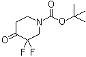 tert-Butyl 3,3-difluoro-4-oxopiperidine-1-carboxylate molecular structure (CAS 1215071-17-2)