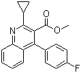 结构式 CAS# 121659-86-7, 2-环丙基-4-(4-氟苯基)-3-喹啉羧酸甲酯