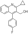 结构式 CAS# 121660-11-5, 2-环丙基-4-(4-氟苯基)-3-喹啉甲醇