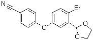 structure of CAS# 1217366-74-9, 4-[4-Bromo-3-(1,3-dioxolan-2-yl)phenoxy]benzonitrile