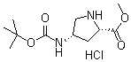 结构式 CAS# 1217779-15-1, (2S,4S)-4-叔丁氧羰基氨基吡咯烷-2-甲酸甲酯盐酸盐