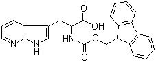 structure of CAS# 1219143-85-7, alpha-[[(9H-Fluoren-9-ylmethoxy)carbonyl]amino]-1H-pyrrolo[2,3-b]pyridine-3-propanoic acid