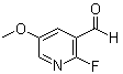 结构式 CAS# 1227597-35-4, 2-氟-5-甲氧基-3-吡啶甲醛