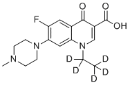 结构式 CAS# 1228182-51-1, 培氟沙星-d5