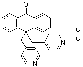 结构式 CAS# 122955-13-9, 10,10-二(4-吡啶基甲基)-9(10H)-蒽酮二盐酸盐