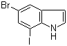 structure of CAS# 123020-20-2, 5-Bromo-7-iodo-1H-indole;5-Bromo-7-iodoindole