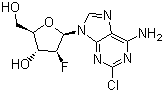 结构式 CAS# 123318-82-1, 氯法拉滨; 克罗拉滨; 2-氯-9-(2-去氧-2-氟-bata-D-阿拉伯呋喃)-9H-嘌呤-6-胺