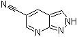 structure of CAS# 1234616-67-1, 1H-Pyrazolo[3,4-b]pyridine-5-carbonitrile