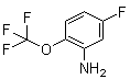 structure of CAS# 123572-63-4, 5-Fluoro-2-(trifluoromethoxy)benzenamine;2-Amino-4-fluoro(trifluoromethoxy)benzene