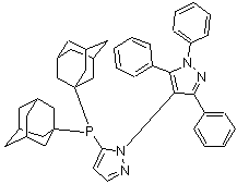 结构式 CAS# 1239478-87-5, 5-[双(金刚烷-1-基)膦基]-1',3',5'-三苯基-1,4'-联-1H-吡唑