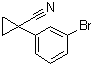 structure of CAS# 124276-83-1, 1-(3-Bromophenyl)cyclopropanecarbonitrile