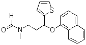 N-甲基-N-[(3S)-3-(1-萘基氧基)-3-(2-噻吩基)丙基]甲酰胺分子结构 (CAS 1243540-89-7)