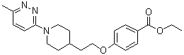 structure of CAS# 124436-59-5, Pirodavir;Ethyl 4-[2-[1-(6-methyl-3-pyridazinyl)-4-piperidinyl]ethoxy]benzoate; R 77975