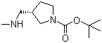 结构式 CAS# 1245642-79-8, (3S)-3-[(甲基氨基)甲基]-1-吡咯烷羧酸叔丁酯