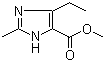 结构式 CAS# 1245644-44-3, 4-乙基-2-甲基-1H-咪唑-5-羧酸甲酯