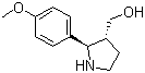 结构式 CAS# 1245648-74-1, (2R,3R)-rel-2-(4-甲氧基苯基)-3-吡咯烷甲醇