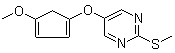 结构式 CAS# 1245648-98-9, 5-[(4-甲氧基-1,3-环戊二烯-1-基)氧基]-2-(甲硫基)嘧啶