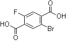 structure of CAS# 1245807-64-0, 2-Bromo-5-fluoro-1,4-benzenedicarboxylic acid