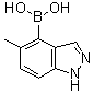 结构式 CAS# 1245816-10-7, (5-甲基-1H-吲唑-4-基)硼酸