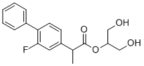 structure of CAS# 124635-86-5, Flurbiprofen Impurity 6;1,3-Dihydroxy-2-propanyl 2-(2-fluoro-4-biphenylyl)propanoate