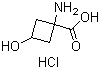 结构式 CAS# 1246746-62-2, 1-氨基-3-羟基环丁烷甲酸盐酸盐