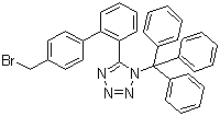 structure of CAS# 124750-51-2, 5-(4'-Bromomethyl-1,1'-biphenyl-2-yl)-1-triphenylmethyl-1H-tetrazole;N-(Triphenylmethyl)-5-(4'-bromomethylbiphenyl-2-yl-)terazole