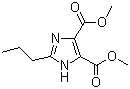 structure of CAS# 124750-59-0, 2-Propyl-1H-imidazole-4,5-dicarboxylic acid dimethyl ester