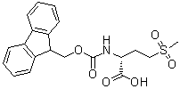 结构式 CAS# 1247791-23-6, (2R)-2-[[(9H-芴-9-基甲氧基)羰基]氨基]-4-(甲基磺酰基)丁酸