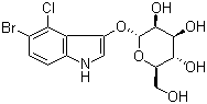 structure of CAS# 125229-64-3, alpha-D-Mannopyranoside 5-bromo-4-chloro-1H-indol-3-yl