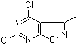 结构式 CAS# 1253654-79-3, 4,6-二氯-3-甲基异恶唑并[5,4-d]嘧啶