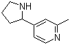 结构式 CAS# 1256805-56-7, 2-甲基-4-(2-吡咯烷基)吡啶