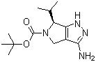structure of CAS# 1263283-97-1, (6S)-3-Amino-4,6-dihydro-6-(1-methylethyl)pyrrolo[3,4-c]pyrazole-5(1H)-carboxylic acid tert-butyl ester
