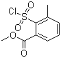 结构式 CAS# 126535-26-0, 2-(氯磺酰基)-3-甲基苯甲酸甲酯