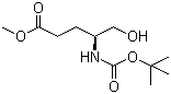结构式 CAS# 126587-35-7, (S)-4-叔丁氧羰基氨基-5-羟基戊酸甲酯