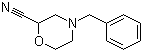 structure of CAS# 126645-52-1, 4-Benzylmorpholine-2-carbonitrile;4-(Phenylmethyl)-2-morpholinecarbonitrile; 2-Cyano-4-benzylmorpholine